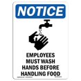 thumbnail image 1 of SignMission OS-NS-A-1218-V-11978 12 x 18 in. OSHA Notice Sign - Employees Must Wash, 1 of 1