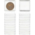 thumbnail image 1 of 20 Pcs Capsules de Pièces Carrées 1.3x1.3 Pouces Support de Pièces en Acrylique Transparent Capsules Boîte de Rangement pour Pièces Carrées Boîte de Rangement en Plastique Conteneur de Pièces, 1 of 4