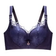 thumbnail image 4 of Siilsaa Women Sexy Lingerie Underarm-Smoothing With Seamless Stretch Wireless Lightly Lined Comfort Bra Blue,40D, 4 of 4