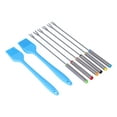 thumbnail image 1 of Grill Accessories, 2Set  BBQ Skewer Brush Kit BBQ Grill Tool Set Heat Insulating  For Kitchen For Family For Backyard, 1 of 8