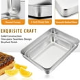 thumbnail image 4 of 3-Piece Baking Pans Set, Rectangle Cake Pan for Oven 12.5/10.5/9.4 Inch, Non-Toxic Bakeware for Lasagna Brownie Cookie Casserole, Dishwasher Safe, Silver, 4 of 6