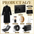 thumbnail image 2 of 10 Birthday Gifts Baskets For Men Get Well Soon Beard Care Set Him With Bathrobe  Wallet Makeup Bag Belt Bracelet Comb & Brush Dad Boyfriend Husband(black), 2 of 5