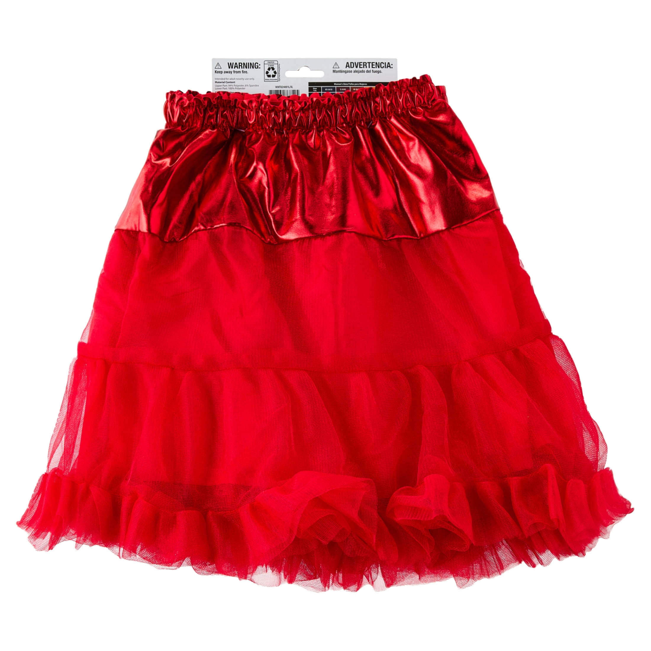 Petticoat Costume Accessory for Adults, Red, L/XL, Halloween by Way To Celebrate