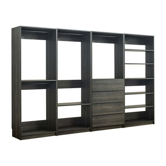 Prosper Gray Freestanding Walk in Wood Closet System