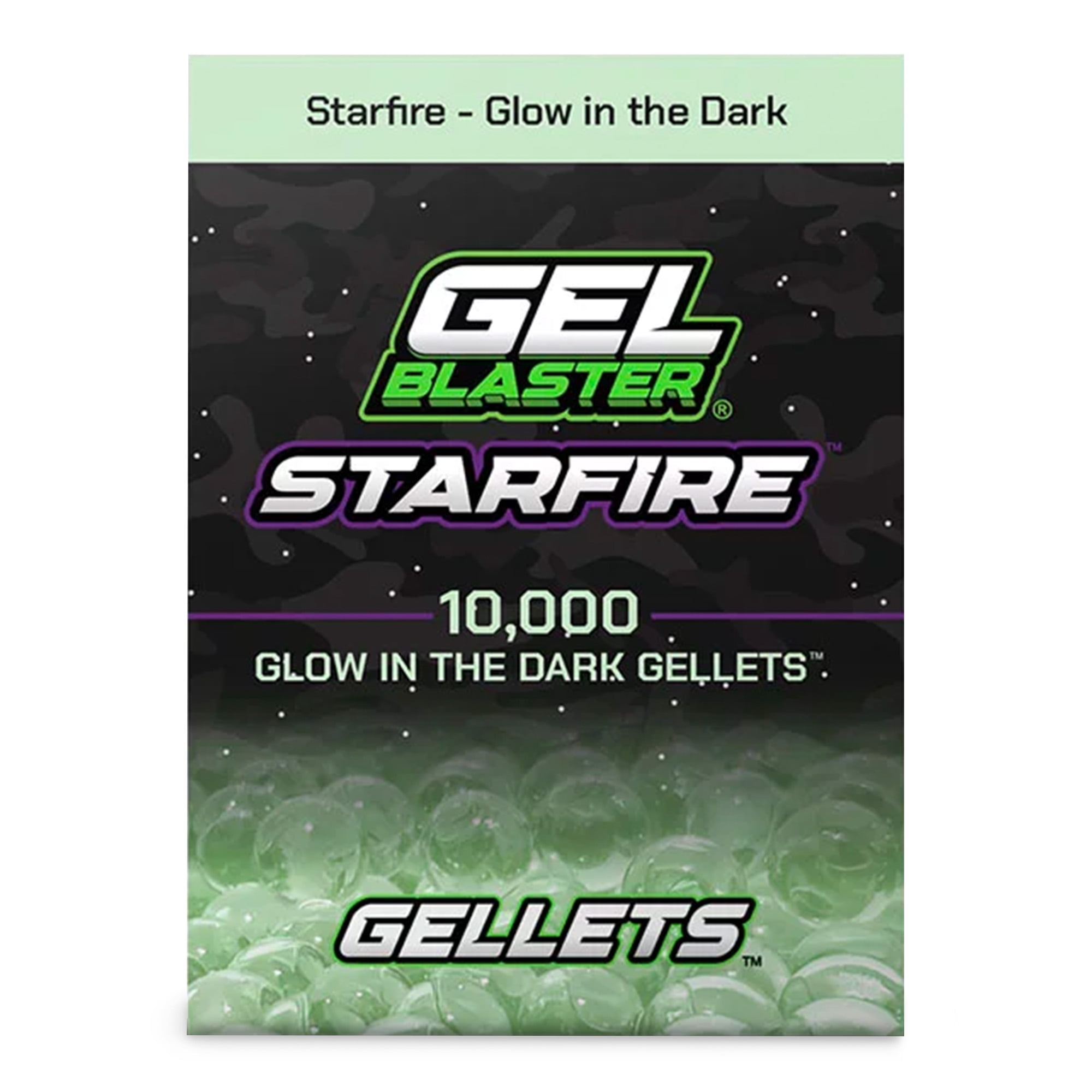 Gel Blaster Starfire Glow-in-the-Dark Gellets, Non-Toxic Water