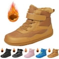 thumbnail image 4 of NOKIO Kids Wide-Toe Box Winter Boots Fau𝗑 F𝗎r Lined Hook-and Loop Closure Textile Upper Flexible Drop Non‑Slip Sole Comfortable Cold Weather Footwear for Boys Girls, 4 of 7