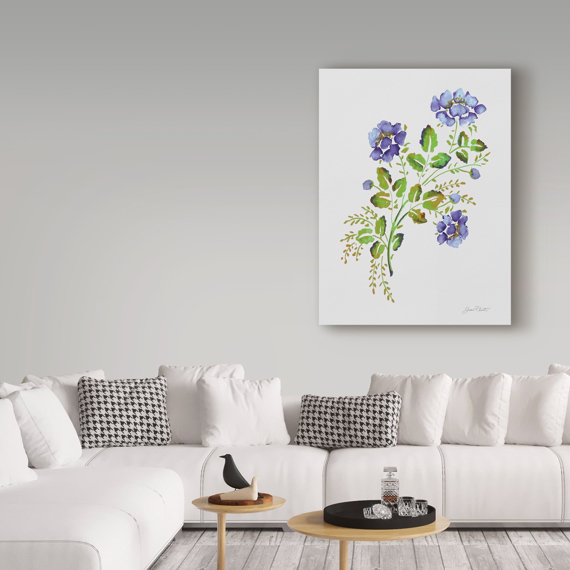 Trademark Fine Art 'Wild Rose Purple 1' Canvas Art by Jean Plout