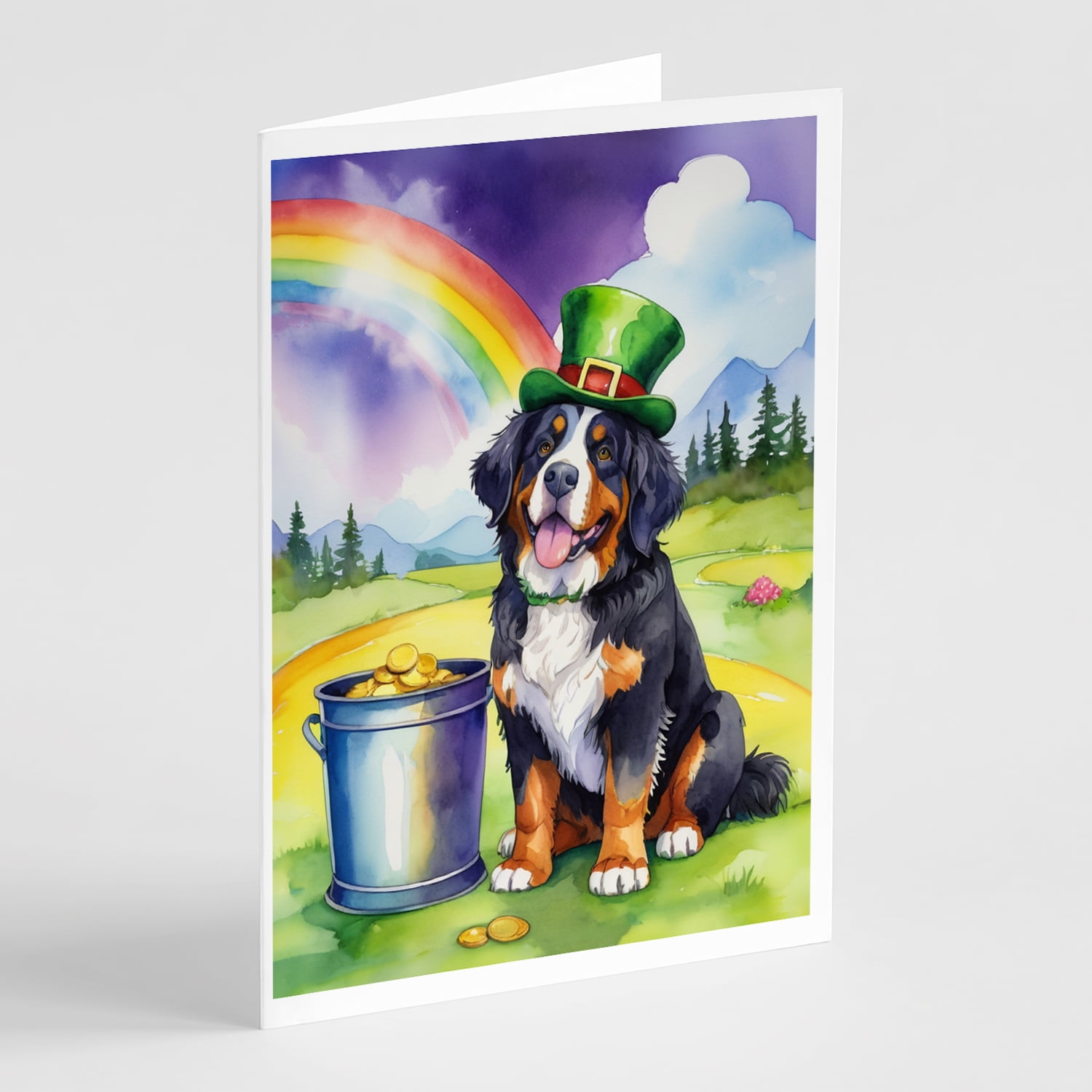 Affenpinscher St Patrick's Day Greeting Cards Pack of 8 7 in x 5 in