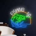 thumbnail image 2 of Handmadetneonsign Fishing Neon Sign, Fishing Fan Club Neon Art Decor, Sea Fish Neon Wall Decor, 2 of 5