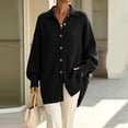 thumbnail image 2 of QIYAGBSA Soft Cardigan Sweaters for Women Ribbed Knit Button Down Lapel Collar Loose Mid Length Long Sleeve with Pockets Fall Winter Layer, 2 of 7