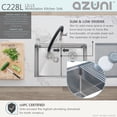 thumbnail image 3 of Azuni Évier de Cuisine Encastré 28 Pouces en Acier Inoxydable à Double Bol pour Poste de Travail avec 6 Accessoires C228L, 3 of 11