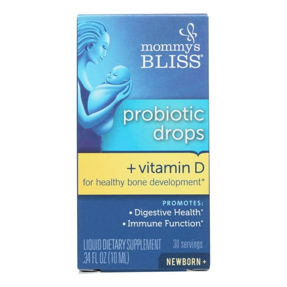 Mommy's Bliss Probiotic Drops   Vitamin D - 1 Each - .34 FZ