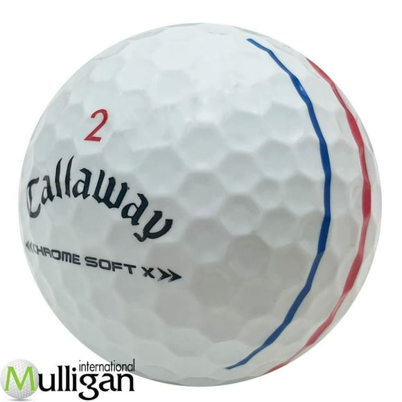 Mulligan - 48 Callaway Chrome Soft Triple Track X 5A Recycled Used Golf Balls, White