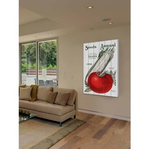 Marmont Hill "Seed Art 3" Painting Print on White Wood