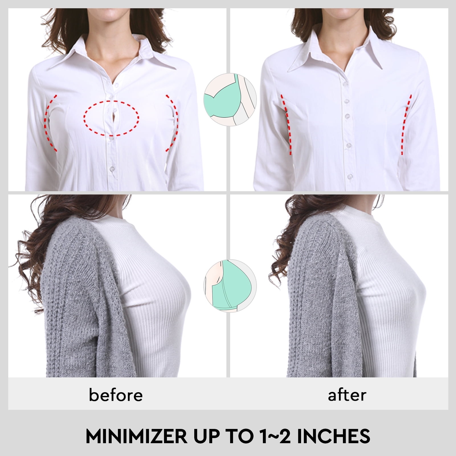 AILIVIN Wireless Bras for Women Full Figure Minimizer Women's Lace Bra WireFree Lifting Up Full Support Lightly Lined Cup Full Coverage No Back Fat Comfy No Wire Womens Bras Beige 44C 44 C