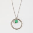 thumbnail image 2 of Howard's Mint Crystal and Silver Ring Drop 18" Pendant Necklace for Women, 2 of 2