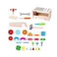 thumbnail image 1 of Juego de herramientas de madera Hugo con caja y tornillos juguetes, 1 of 7