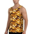 thumbnail image 2 of Zufioo Desert Camouflage Print Men's Vest, Sleeveless Quick-drying Muscle T-shirt, Suitable for Sports Fitness, Home Leisure Wear-Large, 2 of 7