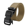 thumbnail image 2 of Men Belt Decorative High Strength Thicken Automatic Buckle Solid Color Canvas Fix Pants Training Anti-slip Men Waist Belt Men Clothes Accessory, 2 of 8