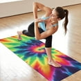 thumbnail image 6 of Rainbow Tie Dye Mandala Pattern Hot Yoga Mat Towel Non Slip for Hot Yoga - Quick-Drying Yoga Mat Cover with 4 Corner Pockets with Travel Bag - Hot Yoga Towel Non Slip 74"x26", 6 of 6