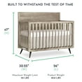 thumbnail image 5 of Evolur Stilnovo Mid Century 4-in-1 Convertible Crib, Windsor Oak Grey, 5 of 9