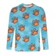 thumbnail image 2 of Ceisia Men's Colorful Glitter Paw Print T-Shirt | Slim Long-Sleeve Crewneck Casual Top Gift, 2 of 5