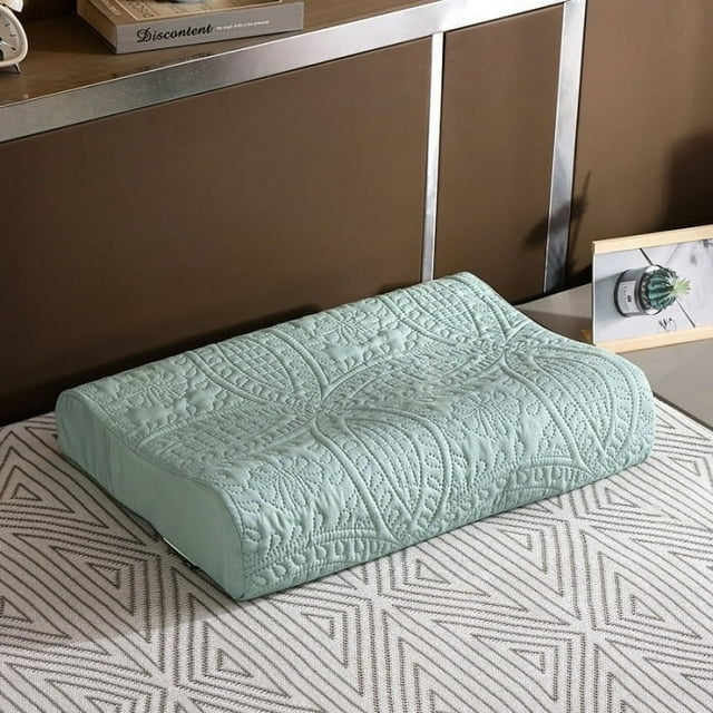 Zhuge 2Pcs Latex pillowcase Customized, exclusive patterned pillowcase to create your own private sleeping space 11.81x19.69inch(green)