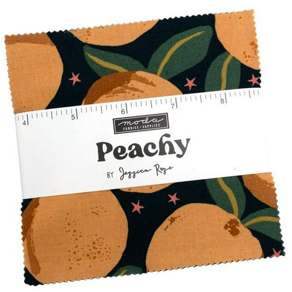 Peachy Charm Pack by Jessica Rose, 42 5-inch Precut Fabric Quilt Squares