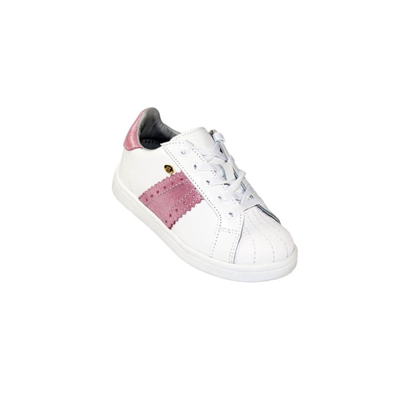 TENIS CASUALES COQUETA NIÑA BLANCO ROSA PIEL 157103I Leon 157103Ip