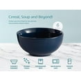 thumbnail image 7 of Ceramic Bowls Set of 6, 20 oz, Microwave & Dishwasher Safe, Navy, Deep Interior for Soup, Pasta, Oatmeal, 7 of 7