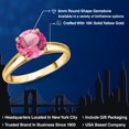 thumbnail image 2 of Gem Stone King 10K Yellow Gold Pink Mystic Topaz Engagement Ring for Women | 2.00 Cttw | Round 8MM | Gemstone November Birthstone | Size 9, 2 of 6