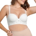 thumbnail image 5 of DDAPJ pyju Women's Push Up T-Shirt Bra No Underwire Jelly Bras Full Coverage Bralettes Comfortable Everyday Bras White 75AB, 5 of 8