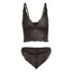thumbnail image 1 of Gibobby Conjunto ropa interior mujer Lencería para mujer, enterizo de peluche con entrepierna a presión(Negro, XXG), 1 of 3