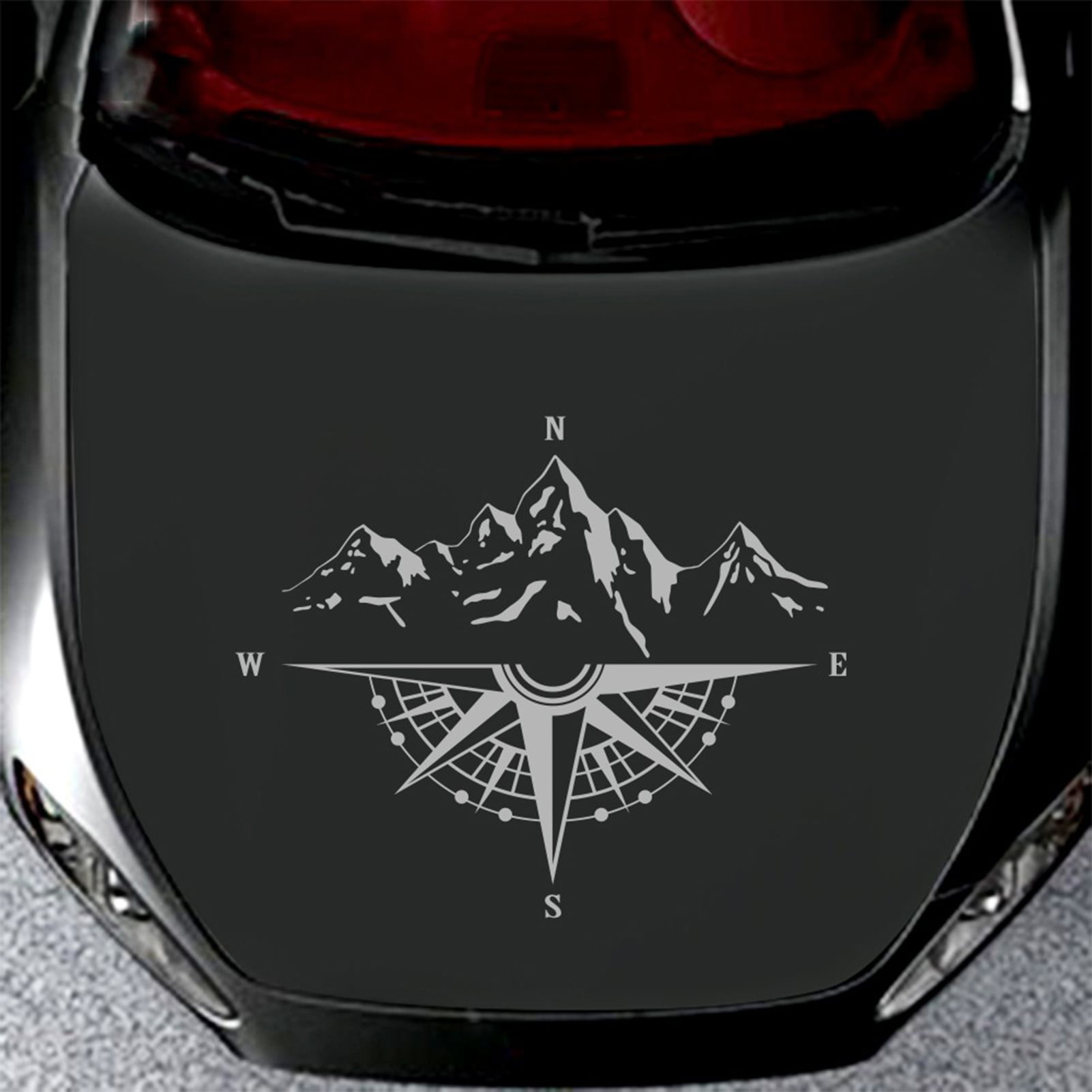 Carevas Mountain Compass Stickers, Decal for Car Hood Auto Body