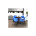 thumbnail image 3 of Regency Cain 30 in. Square Breakroom Table- Neo Walnut & 4 M Stack Chairs- Blue, 3 of 10