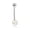 White, variant on AVORA 10K Yellow Gold Freshwater Pearl Belly Button Ring Body Jewelry (14 Gauge) - Size 0