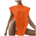 thumbnail image 3 of Gibobby Camiseta superior para mujerPlayaCamiseta elegante de moda(Naranja,G), 3 of 5
