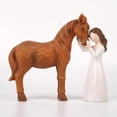 thumbnail image 1 of Figura de caballo abraza a niña BLESIY escultura de niña y caballo, 1 of 8