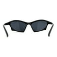 thumbnail image 4 of Trendy Iconic 90s Wrap Around Sport Plastic Sunglasses All Black, 4 of 4