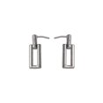 thumbnail image 1 of Pendientes pequeños geométricos de plata Pendientes metálicos de viento Pendientes sencillos, 1 of 5
