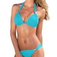 thumbnail image 1 of Gibobby Conjunto de Bikini para Mujer Traje de baño de dos piezas Traje de baño de bikini de mujer Bikini de cintura alta Conjunto de traje de baño(Azul celeste,XL), 1 of 5