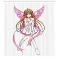 thumbnail image 3 of Ambesonne Anime Shower Curtain, Cartoon Lady Warrior of Love, 69"Wx75"L, Multicolor, 3 of 3