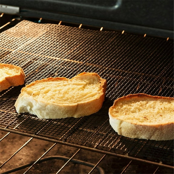 KONTONTY Grill Pads for Outdoor Grill 1Pack Barbecue Grill Mesh Mat Grey Color Certified 14.2*16.5 In