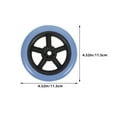 thumbnail image 2 of OULII Universal Walker Casters 4-Pack 360 Degree Swivel Wheels Easy Maneuver PVC Metal Replacement, 2 of 7