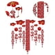 thumbnail image 5 of Adorno colgante rojo del año lunar, carácter chino Fu, decoración de techo de fieltro para Estilo B, 5 of 6