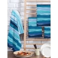 Blue Ocean Hand Towels Set,Waffle Weave Kitchen Towels 2 Pieces,Beach ...