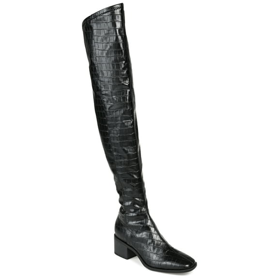 Journee Womens Mariana Wide Calf Block Heel Over The Knee Boots