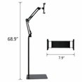 thumbnail image 6 of DODOING 360° Rotation Tablet Floor Stand Holder, Angle Height Adjustable Foldable Boom Arm Overhead Phone Mount for Sofa Bed Use, Compatible with 4''-10.6'' Phone ,Tablet, E-Readers, 6 of 8