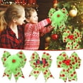 thumbnail image 1 of Sentmoon Décorations de Sapin de Noël Cadeaux pour Femme Noël Pois Rouges et Verts Nœud Accessoires pour Cheveux Lot de 12 pour Décoration de Sapin de Noël, 1 of 9