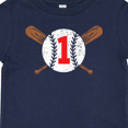 thumbnail image 4 of Inktastic First Birthday Weathered Baseball Design with Bats Boys or Girls Baby T-Shirt, 4 of 5